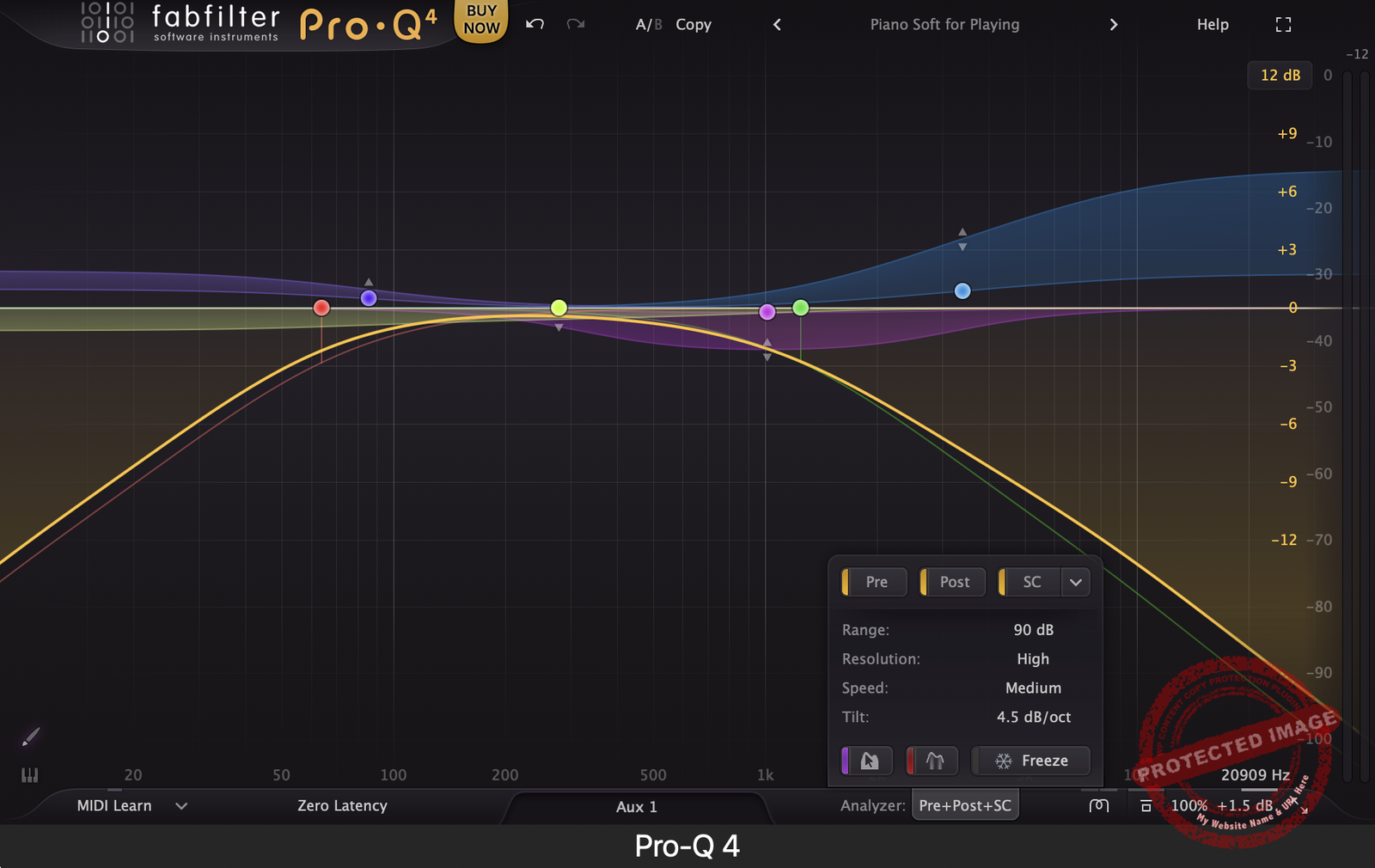 Analyzer view of Pro Q-4