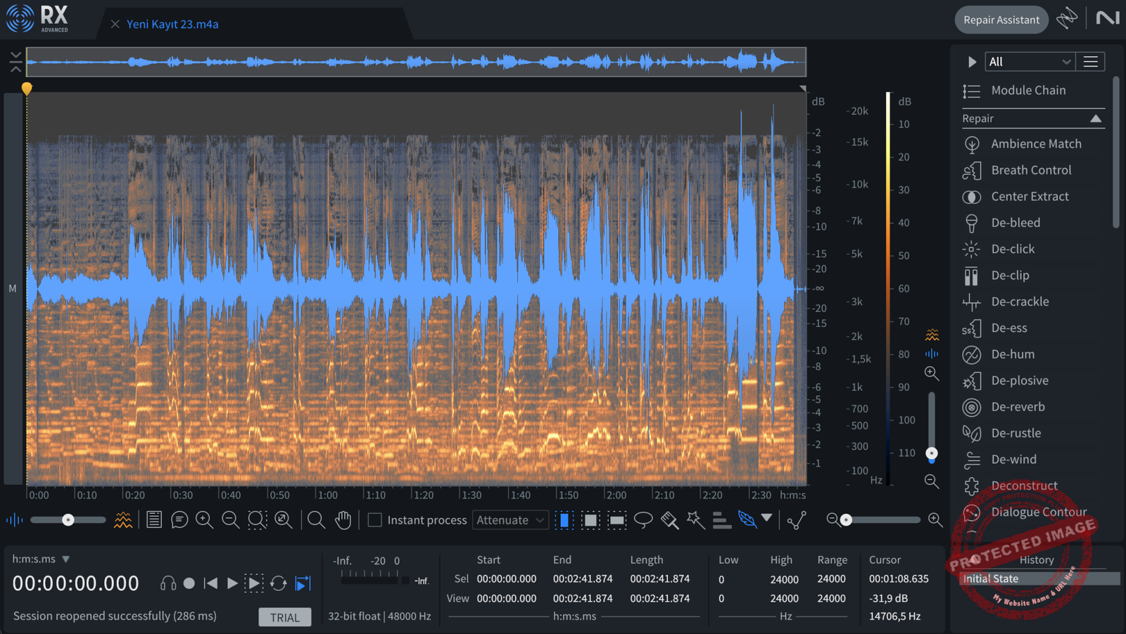 Screenshot of RX Advanced Audio Editor