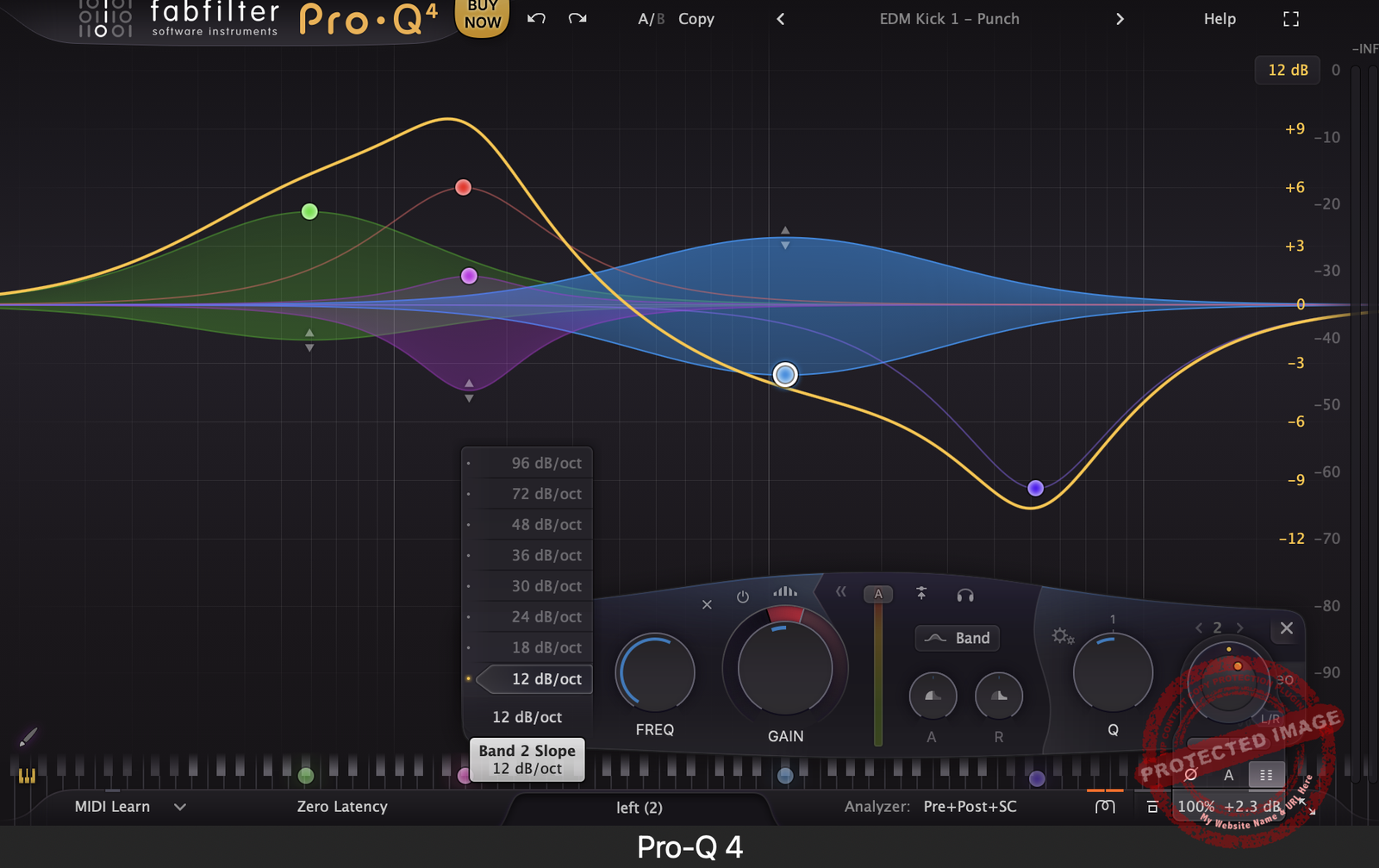 Selecting Brickwall Filters in Pro Q-4