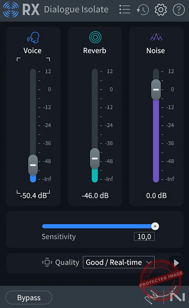 Screenshot of Dialogue Isolate in DAW