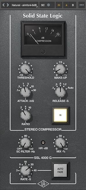 UAD SSL 4000 G Bus Compressor