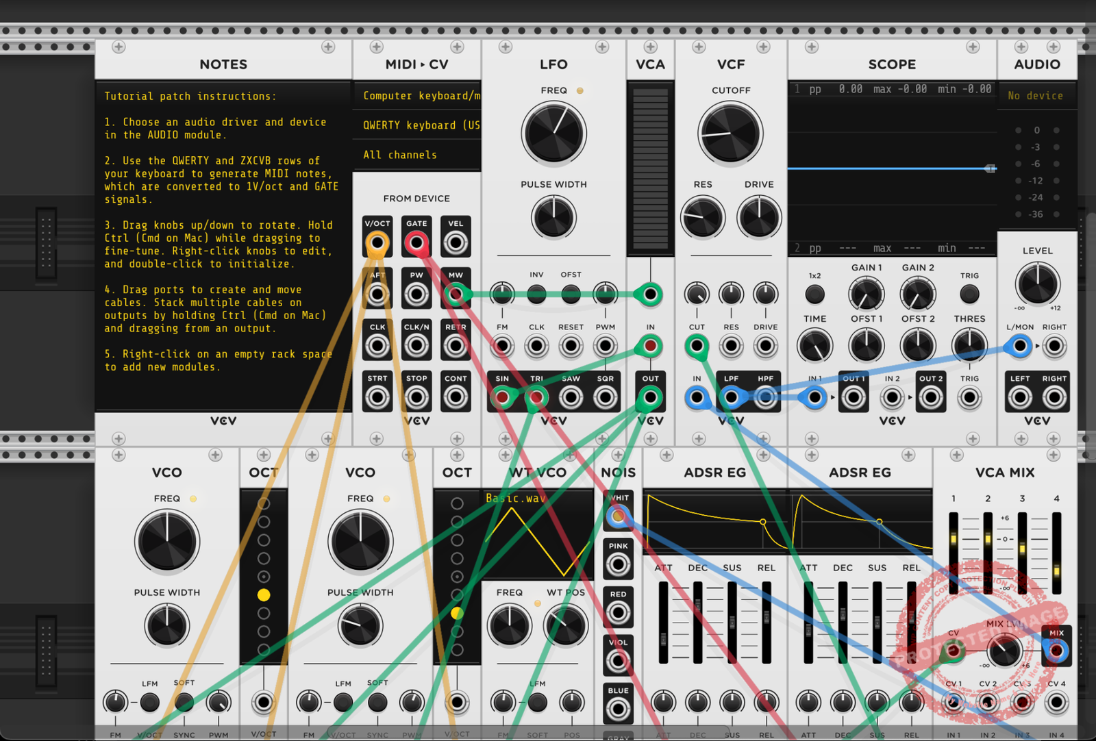 Screenshot of VCV Rack 2 main screen