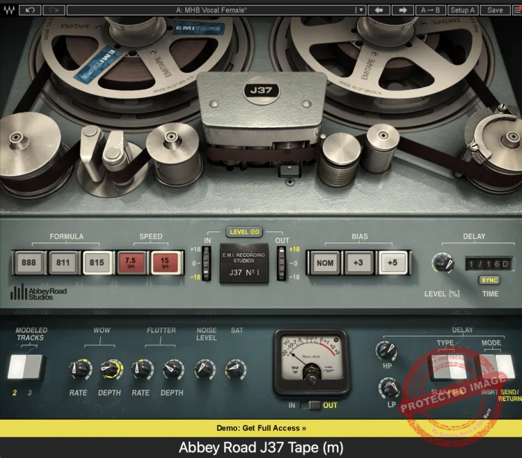 Workflow using Waves J37 Tape Plugin