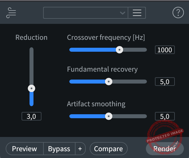 Showing the anti-wind module de-wind in RX Advanced