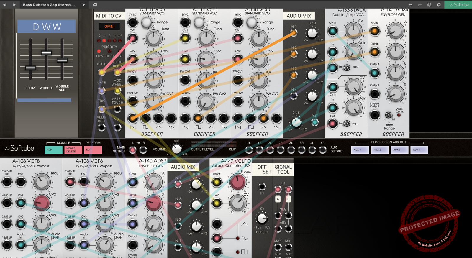 screenshot of Softube Modular interface