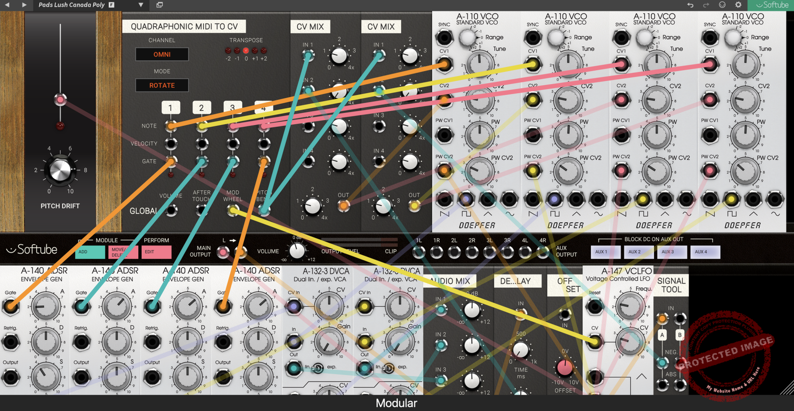 softube modular main screen adjustments