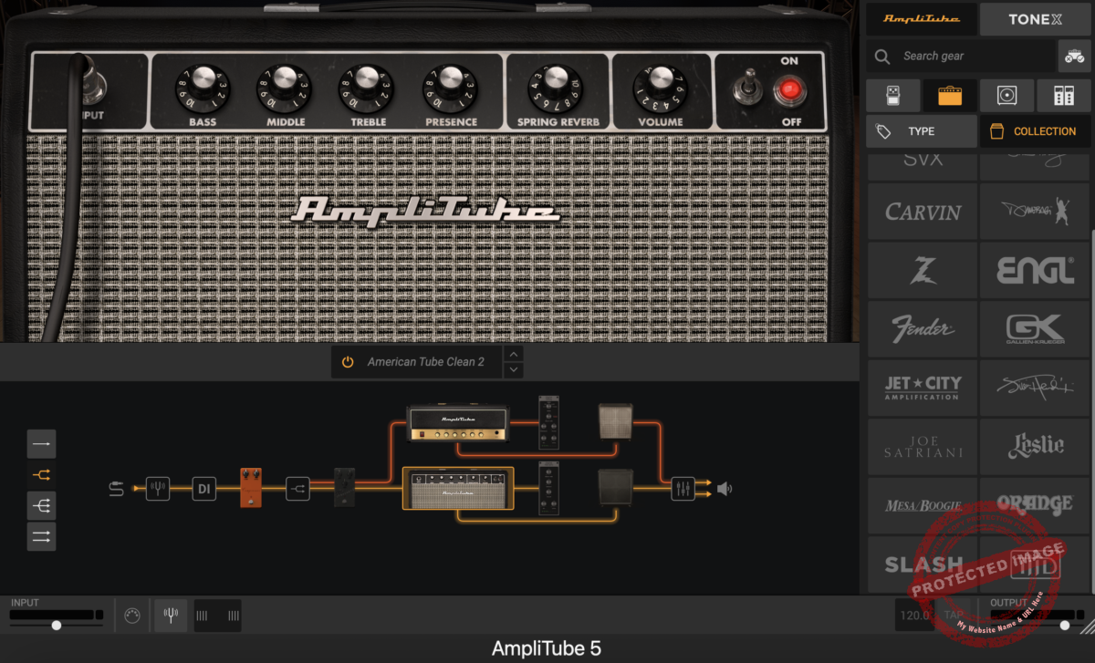 Amplitube 5 main interface