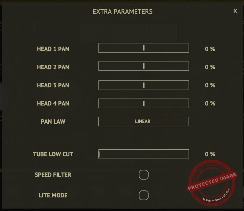 Extra parameters Echoes-T7E