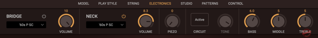 modo bass 2 electronics of the bass used