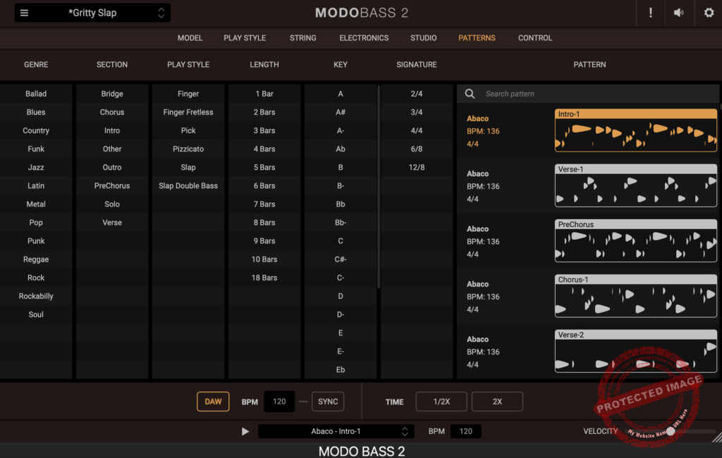 modo bass 2 midi patterns