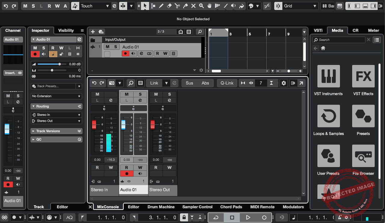 Cubase Main Tab