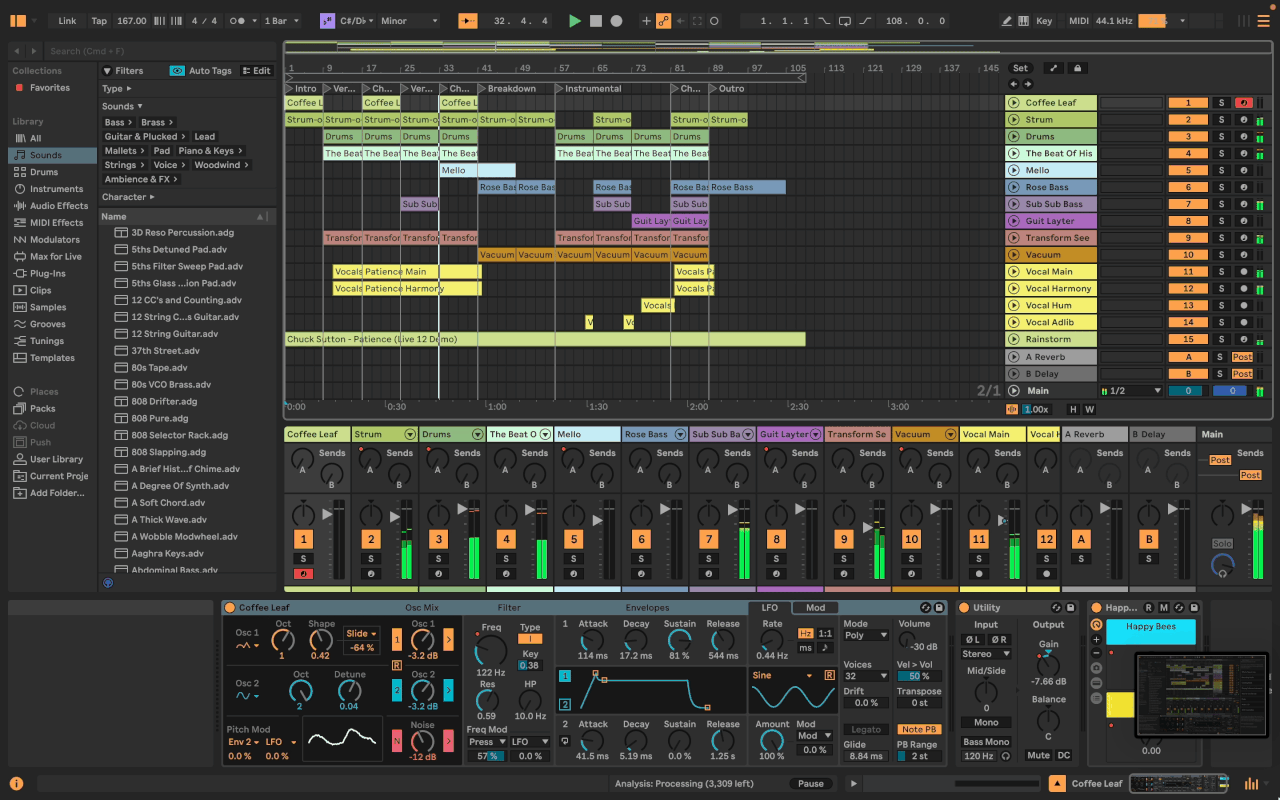 Ableton DAW Main Interface